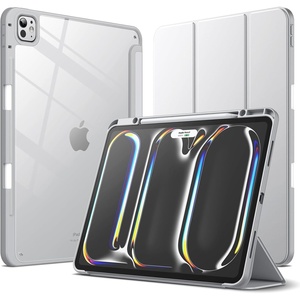 image:imageJETech Case for iPad Pro 13 M5M4 20252024 Black  Cover Clear Transparent Back Pencil Holder Slim Shockproof Protection TriFold Stand Auto WakeSleepSilver