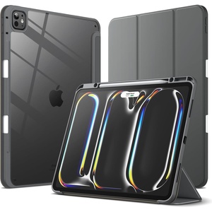 image:imageJETech Case for iPad Pro 13 M5M4 20252024 Black  Cover Clear Transparent Back Pencil Holder Slim Shockproof Protection TriFold Stand Auto WakeSleepSpace Gray