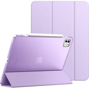 image:imageJETech Case for iPad Pro 13 M5M4 20252024 Black  Cover Translucent Back TriFold Stand Auto WakeSleep ShockproofPurple