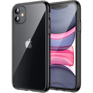 image:imageJETech Case for iPhone 11 AntiYellowing Clear  Shockproof Protection Scratch Resistant Hard PC Back Durable Transparent TPU BumperBlack