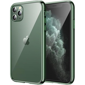 image:imageJETech Case for iPhone 11 Pro AntiYellowing Clear  Shockproof Protection Scratch Resistant Hard PC Back Durable Transparent TPU BumperAlpine Green