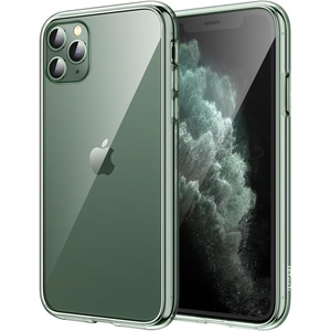 image:imageJETech Case for iPhone 11 Pro AntiYellowing Clear  Shockproof Protection Scratch Resistant Hard PC Back Durable Transparent TPU BumperMidnight Green
