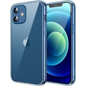 image:imageJETech Case for iPhone 12 mini AntiYellowing Clear  Shockproof Protection Scratch Resistant Hard PC Back Durable Transparent TPU BumperJean Indigo