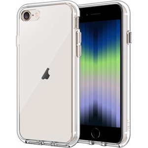 image:imageJETech Case for iPhone SE 32 20222020 AntiYellowing Clear  Shockproof Protection Scratch Resistant Hard PC Back Durable Transparent TPU BumperClear