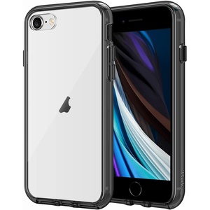image:imageJETech Case for iPhone SE 32 iPhone 87 AntiYellowing Clear  Shockproof Protection Scratch Resistant Hard PC Back Durable Transparent TPU BumperDark Gray