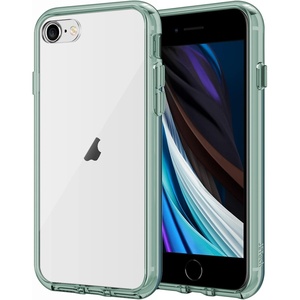 image:imageJETech Case for iPhone SE 32 iPhone 87 AntiYellowing Clear  Shockproof Protection Scratch Resistant Hard PC Back Durable Transparent TPU BumperMidnight Green