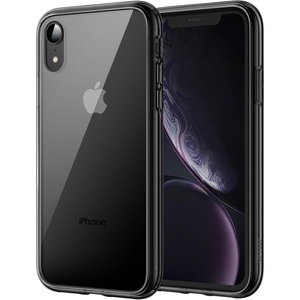 image:imageJETech Case for iPhone XR AntiYellowing Clear  Shockproof Protection Scratch Resistant Hard PC Back Durable Transparent TPU BumperBlack