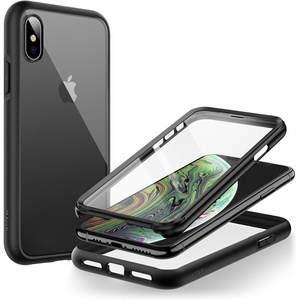image:imageJETech Case for iPhone Xs and iPhone X 360 Protection Black  Builtin Screen Protector AntiScratch 360 Degree Full Body RuggedBlack
