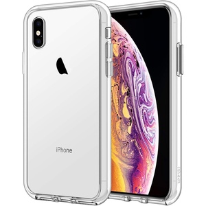 image:imageJETech Case for iPhone Xs and iPhone X AntiYellowing Clear  Shockproof Protection Scratch Resistant Hard PC Back Durable Transparent TPU BumperClear