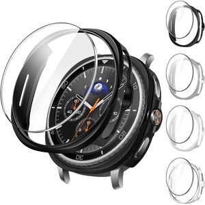 image:imageJETech Case with Screen Protector for Samsung Galaxy Watch 7 40mm Green  Builtin Tempered Glass High Touch Sensitivity Full Protection Hard PC DesignBlackWhiteClearSilver