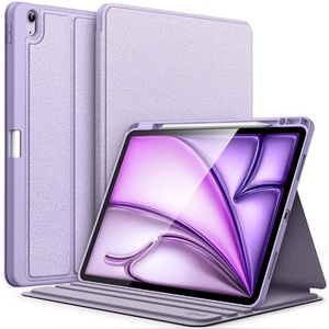image:imageJETech Folio Case for iPad Air 13 M4M3M2 Black  For 202620252024 Model MultiAngle Stand Cover Pencil Holder Slim Protective Cover Auto WakeSleepPurple