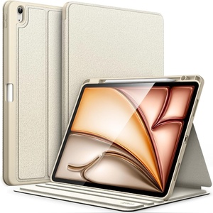 image:imageJETech Folio Case for iPad Air 13 M4M3M2 Black  For 202620252024 Model MultiAngle Stand Cover Pencil Holder Slim Protective Cover Auto WakeSleepStarlight