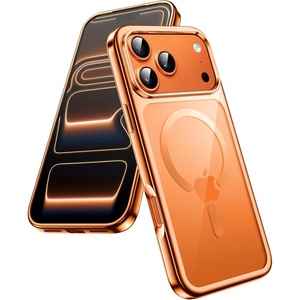 image:imageJETech Magnetic Case for iPhone 12 Pro Gold  Compatible with MagSafe Camera Lens Protection Electroplated TPU Frame Shockproof ProtectionOrange