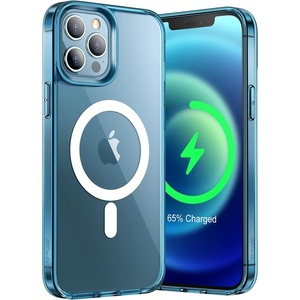 image:imageJETech Magnetic Case for iPhone 12 Pro Max Clear  Compatible with MagSafe Shockproof Phone Bumper Cover Scratch Resistant Clear BackNavy
