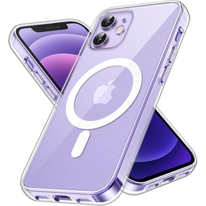 image:imageJETech Magnetic Case for iPhone 12 mini Clear  Compatible with MagSafe Shockproof Phone Bumper Cover Scratch Resistant Clear BackClear