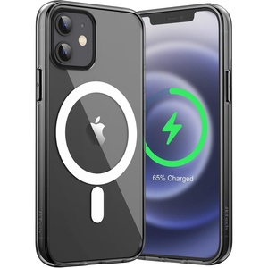 image:imageJETech Magnetic Case for iPhone 1212 Pro Clear  Compatible with MagSafe Shockproof Phone Bumper Cover Scratch Resistant Clear BackBlack