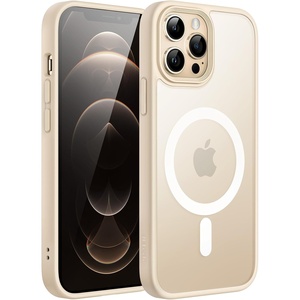 image:imageJETech Magnetic Matte Case for iPhone 1212 Pro Black  Compatible with MagSafe Translucent Matte Back Slim Shockproof ProtectionBeige