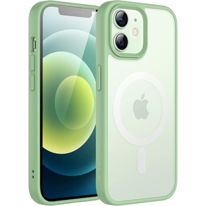 image:imageJETech Magnetic Matte Case for iPhone 1212 Pro Black  Compatible with MagSafe Translucent Matte Back Slim Shockproof ProtectionGreen