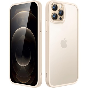 image:imageJETech Matte Case for iPhone 1212 Pro Black  MilitaryGrade Protection Frosted Matte Back AntiFingerprint Finish Shockproof DesignCream Beige