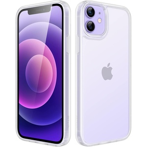 image:imageJETech Matte Case for iPhone 1212 Pro Black  MilitaryGrade Protection Frosted Matte Back AntiFingerprint Finish Shockproof DesignFrosted Clear