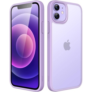 image:imageJETech Matte Case for iPhone 1212 Pro Black  MilitaryGrade Protection Frosted Matte Back AntiFingerprint Finish Shockproof DesignLight Purple