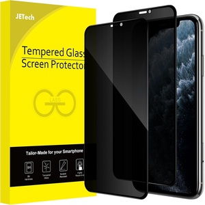 image:imageJETech Privacy Screen Protector for iPhone 11 ProXsX 2Pack  Full Coverage AntiSpy 9H Tempered Glass Black Edge Design CaseFriendlyiPhone 11 Pro MaxXS Max