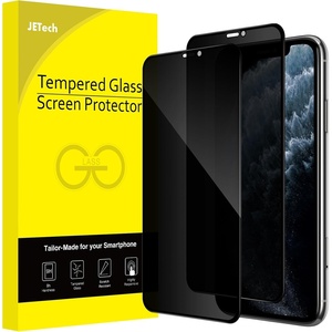 image:imageJETech Privacy Screen Protector for iPhone 11 ProXsX 2Pack  Full Coverage AntiSpy 9H Tempered Glass Black Edge Design CaseFriendlyiPhone 11 ProXXS