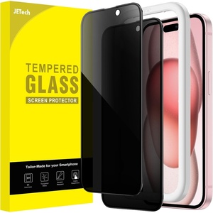 image:imageJETech Privacy Screen Protector for iPhone 11 ProXsX 2Pack  Full Coverage AntiSpy 9H Tempered Glass Black Edge Design CaseFriendlyiPhone 15