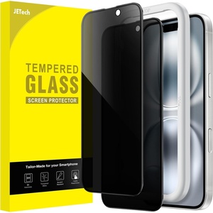 image:imageJETech Privacy Screen Protector for iPhone 11 ProXsX 2Pack  Full Coverage AntiSpy 9H Tempered Glass Black Edge Design CaseFriendlyiPhone 16