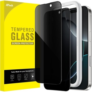 image:imageJETech Privacy Screen Protector for iPhone 11 ProXsX 2Pack  Full Coverage AntiSpy 9H Tempered Glass Black Edge Design CaseFriendlyiPhone 16 Pro