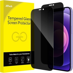 image:imageJETech Privacy Screen Protector for iPhone 1212 Pro 2Pack  FullCoverage Tempered Glass EdgetoEdge Protection AntiSpy CaseFriendly HD CleariPhone 1212 Pro