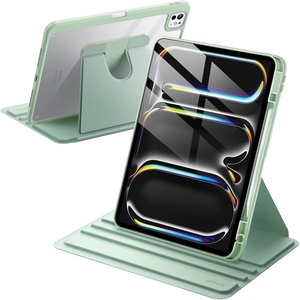 image:imageJETech Rotating Case for iPad Pro 13 M5M4 20252024 Black  Cover 360 Rotation Stand Clear Back Design Auto WakeSleep Pencil Holder Full ProtectionMint
