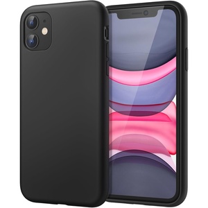 image:imageJETech Silicone Case for iPhone 11 Black  Silky Soft Touch Shockproof Protection Scratch Resistant Microfiber LiningBlack