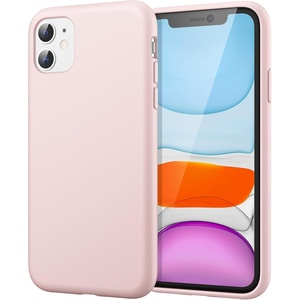 image:imageJETech Silicone Case for iPhone 11 Black  Silky Soft Touch Shockproof Protection Scratch Resistant Microfiber LiningPink