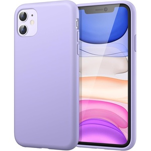 image:imageJETech Silicone Case for iPhone 11 Black  Silky Soft Touch Shockproof Protection Scratch Resistant Microfiber LiningPurple