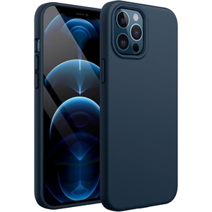 image:imageJETech Silicone Case for iPhone 12 Pro Max Black  Silky Soft Touch Shockproof Protection Scratch Resistant Microfiber LiningNavy