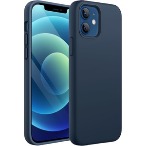 image:imageJETech Silicone Case for iPhone 1212 Pro Black  Silky Soft Touch Shockproof Protection Scratch Resistant Microfiber LiningNavy