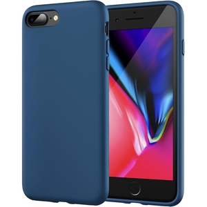 image:imageJETech Silicone Case for iPhone 8 Plus7 Plus Black  Silky Soft Touch Shockproof Protection Scratch Resistant Microfiber LiningBlue Cobalt