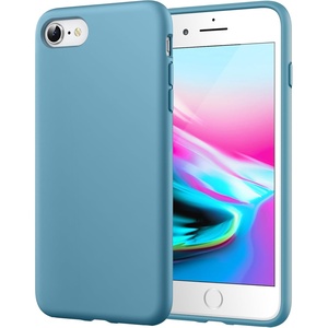 image:imageJETech Silicone Case for iPhone SE 32 iPhone 87 Black  Silky Soft Touch Shockproof Protection Scratch Resistant Microfiber LiningCornflower