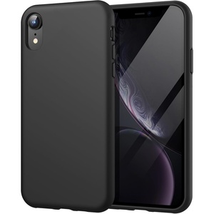 image:imageJETech Silicone Case for iPhone XR Black  Silky Soft Touch Shockproof Protection Scratch Resistant Microfiber LiningBlack