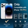 image:imageJETech 3 in 1 Case for iPhone 14 Pro AntiYellowing Clear  2 Tempered Glass Screen Protectors Shockproof Bumper Phone CoverClear