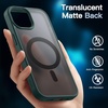 image:imageJETech 3 in 1 Magnetic Matte Case for iPhone 13 mini Black  Compatible with MagSafe 2 Tempered Glass Screen Protectors Translucent Matte Back Shockproof Phone CoverDark Green
