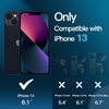 image:imageJETech 3 in 1 Matte Case for iPhone 13 Black  2 Tempered Glass Screen Protectors Translucent Frosted Phone CoverBlack