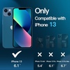 image:imageJETech 3 in 1 Matte Case for iPhone 13 Black  2 Tempered Glass Screen Protectors Translucent Frosted Phone CoverStorm Blue