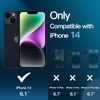 image:imageJETech 3 in 1 Matte Case for iPhone 14 Black  2 Tempered Glass Screen Protectors Translucent Frosted Phone CoverBlack