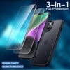 image:imageJETech 3 in 1 Matte Case for iPhone 14 Black  2 Tempered Glass Screen Protectors Translucent Frosted Phone CoverBlack