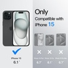 image:imageJETech 360 Rotatable Ring Stand Case for iPhone 15 Plus Black  Compatible with MagSafe Translucent Matte Back Stand amp Ring Holder Shockproof ProtectionBlack