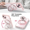 image:imageJETech 360 Rotatable Ring Stand Case for iPhone 15 Plus Black  Compatible with MagSafe Translucent Matte Back Stand amp Ring Holder Shockproof ProtectionPink