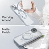 image:imageJETech 360 Rotatable Ring Stand Case for iPhone 15 Plus Black  Compatible with MagSafe Translucent Matte Back Stand amp Ring Holder Shockproof ProtectionBlue