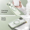 image:imageJETech 360 Rotatable Ring Stand Case for iPhone 15 Plus Black  Compatible with MagSafe Translucent Matte Back Stand amp Ring Holder Shockproof ProtectionGreen